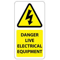 ​Danger Live Electrical Equipment Labels