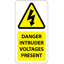 ​Danger Intruder Voltages Present Labels
