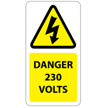 ​230 Volts Labels 33x63mm