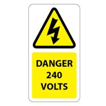 ​240 Volts Stickers 33x63mm