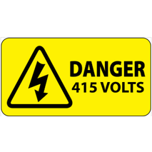 Danger 415 Volts Labels 50x25mm