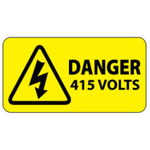 ​Danger 415 Volts Labels 100x50mm