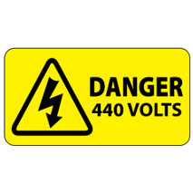 ​Danger 440 Volts Labels 50x25mm