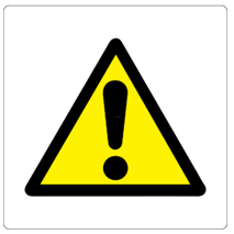 ​Caution Symbol Labels 50x50mm