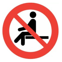 ​No Sitting Labels 100mm