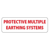 ​Protective Multiple Earthing Systems Labels 80x26mm