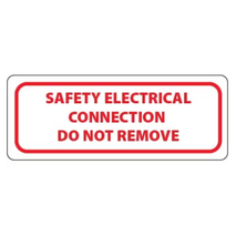 ​Safety Electrical Connection Do Not Remove Labels 65x25mm