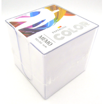 Paperline Cube Memo 90 x 90 mm - 870 sheet without glue plastic case White