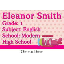 Personalised School Book Label PS BL 0255