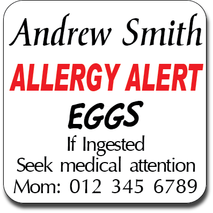 Allergy Label ST AL G 014