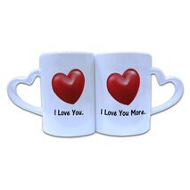 Valentine Couple Mug Heart Shape 002