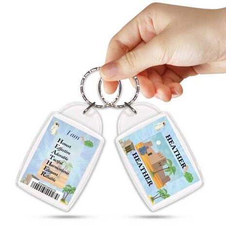KPK 133 HEATHER Personalised Name Souvenir Keyring With Qualities