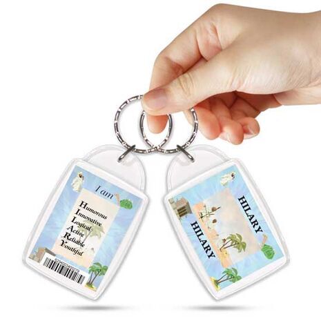 KPK 136 HILARY Personalised Name Souvenir Keyring With Qualities