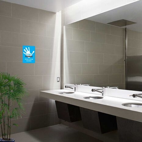 Waterproof Labels- Covid 19 Safety Handwash Sticker- CHS 001