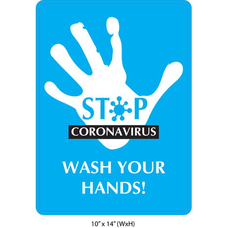 Waterproof Labels- Covid 19 Safety Handwash Sticker- CHS 001