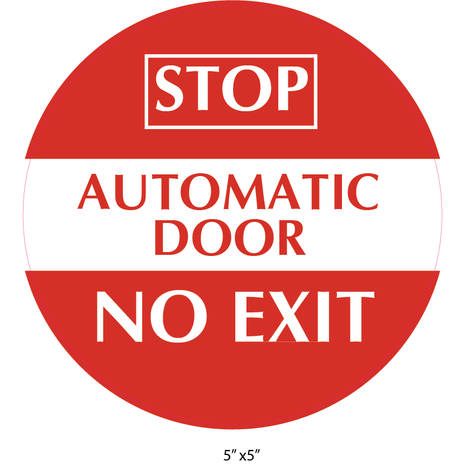 Waterproof Sticker Door Signs Labels- Automatic Door 005 B