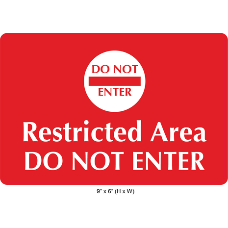 Waterproof Sticker Restriction Signs Labels- RS 005