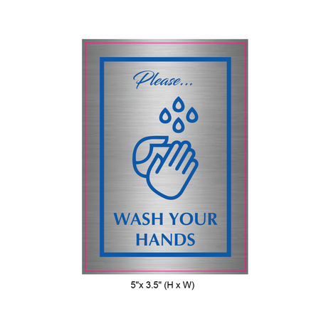 Waterproof Sticker Hand Washing Lables- HWS 001