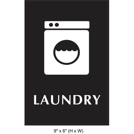 Waterproof Sticker Laundry Room Signs Labels- LRS 003