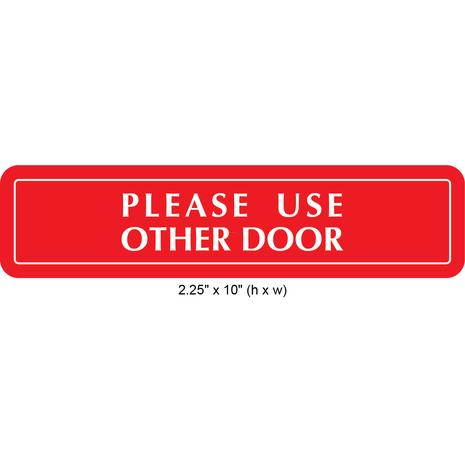 Waterproof Sticker Pacific Door Signs Labels- PDS 008