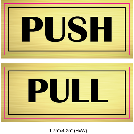 Waterproof Sticker Push/ Pull Signs Labels- PPS 007