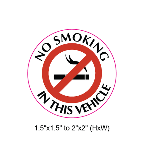 Waterproof Sticker No Smoking Signs Labels- NSS 003
