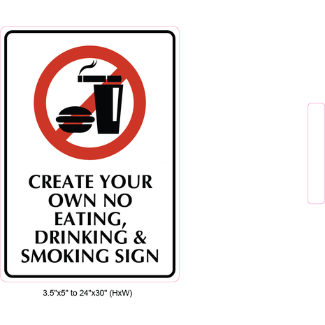 Waterproof Sticker No Smoking Signs Labels- NSS 017