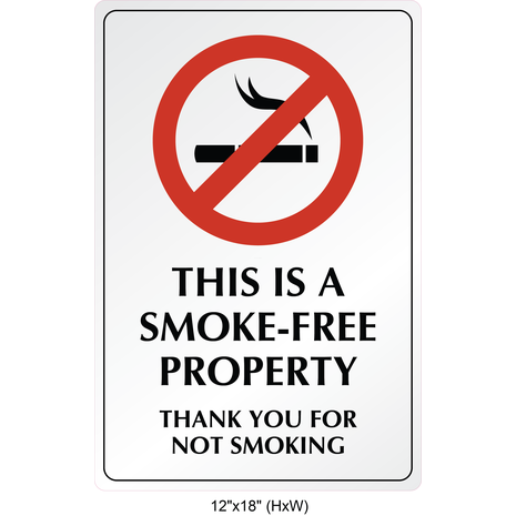 Waterproof Sticker No Smoking Signs Labels- NSS 018