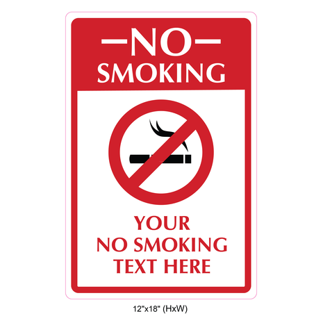 Waterproof Sticker No Smoking Signs Labels- NSS 019