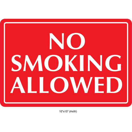 Waterproof Sticker No Smoking Signs Labels- NSS 023
