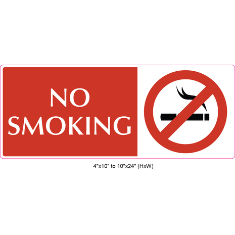 Waterproof Sticker No Smoking Signs Labels- NSS 029