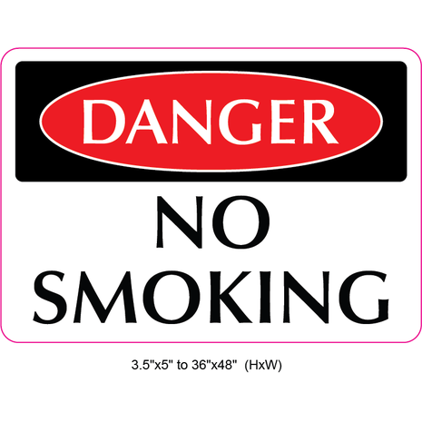 Waterproof Sticker No Smoking Signs Labels- NSS 031