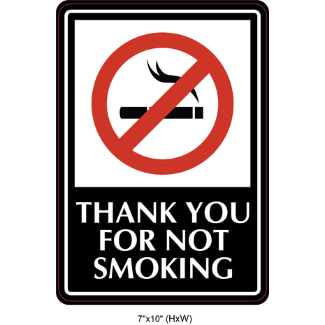Waterproof Sticker No Smoking Signs Labels- NSS 048