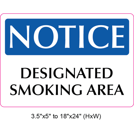 Waterproof Sticker No Smoking Signs Labels- NSS 059