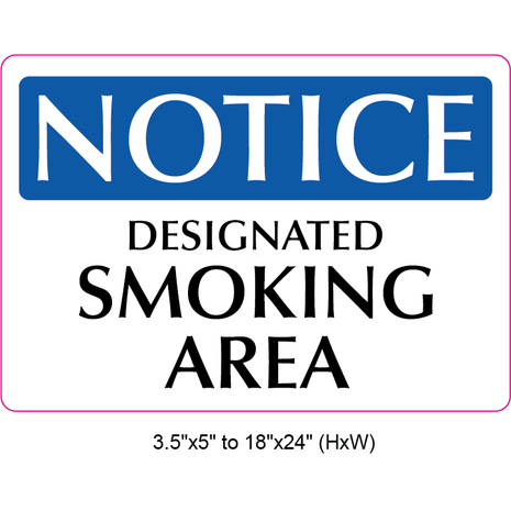 Waterproof Sticker No Smoking Signs Labels- NSS 060