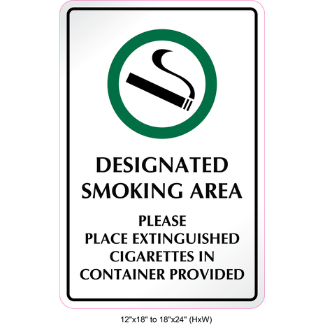 Waterproof Sticker No Smoking Signs Labels- NSS 081