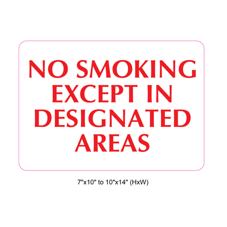 Waterproof Sticker No Smoking Signs Labels- NSS 086