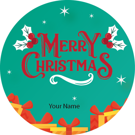 Personalised Christmas Gift Sticker -055- Waterproof Labels x Pack of 24 