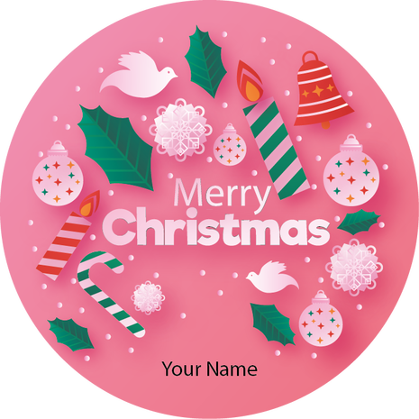 Personalised Christmas Gift Sticker -056- Waterproof Labels x Pack of 24 