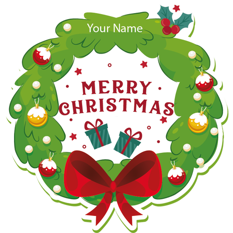 Personalised Christmas Gift Sticker -061- Waterproof Labels x Pack of 24 