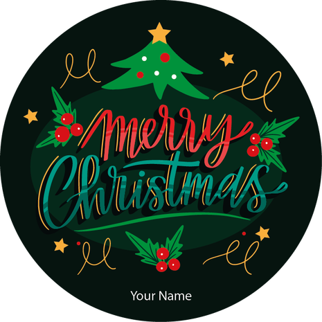 Personalised Christmas Gift Sticker -070- Waterproof Labels x Pack of 24 