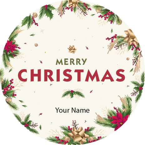 Personalised Christmas Gift Sticker -076- Waterproof Labels x Pack of 24 