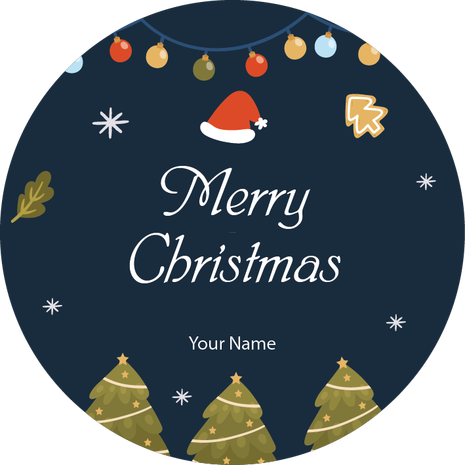 Personalised Christmas Gift Sticker -085- Waterproof Labels x Pack of 24 
