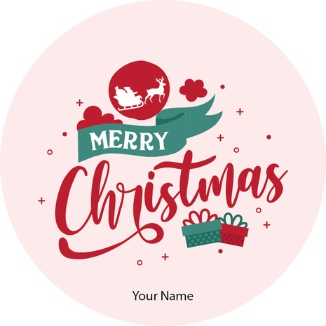 Personalised Christmas Gift Sticker -088- Waterproof Labels x Pack of 24