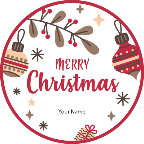 Personalised Christmas Gift Sticker -092- Waterproof Labels x Pack of 24