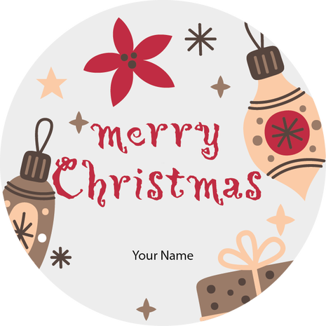 Personalised Christmas Gift Sticker -093- Waterproof Labels x Pack of 24