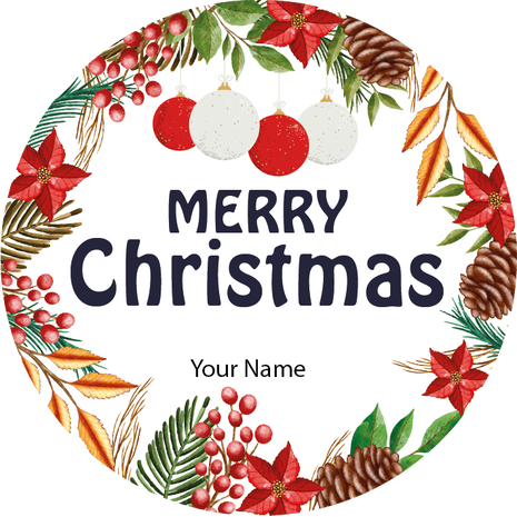 Personalised Christmas Gift Sticker -100- Waterproof Labels x Pack of 24
