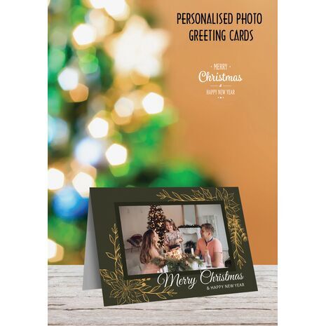 5x7 Folded Personalised Christmas Greeting Cards -007