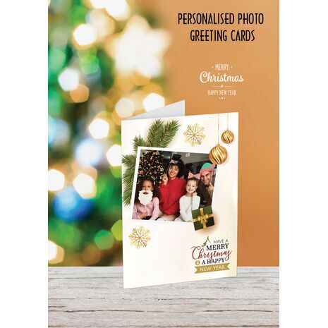 5x7 Folded Personalised Christmas Greeting Cards -008