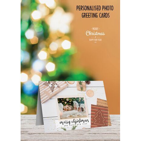 5x7 Folded Personalised Christmas Greeting Cards -011